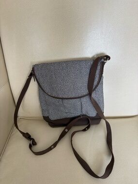 thirty-one Brown and White Dot Crossbody Bag